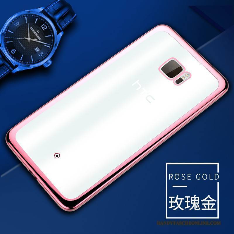 Hülle Htc U Ultra Silikon Transparent Rosa, Case Htc U Ultra Weiche Handyhüllen