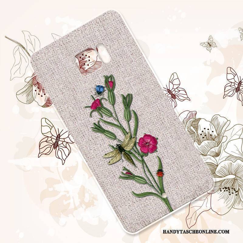 Hülle Htc U Ultra Weiche Blumen Anti-sturz, Case Htc U Ultra Silikon Stickerei Schwarz