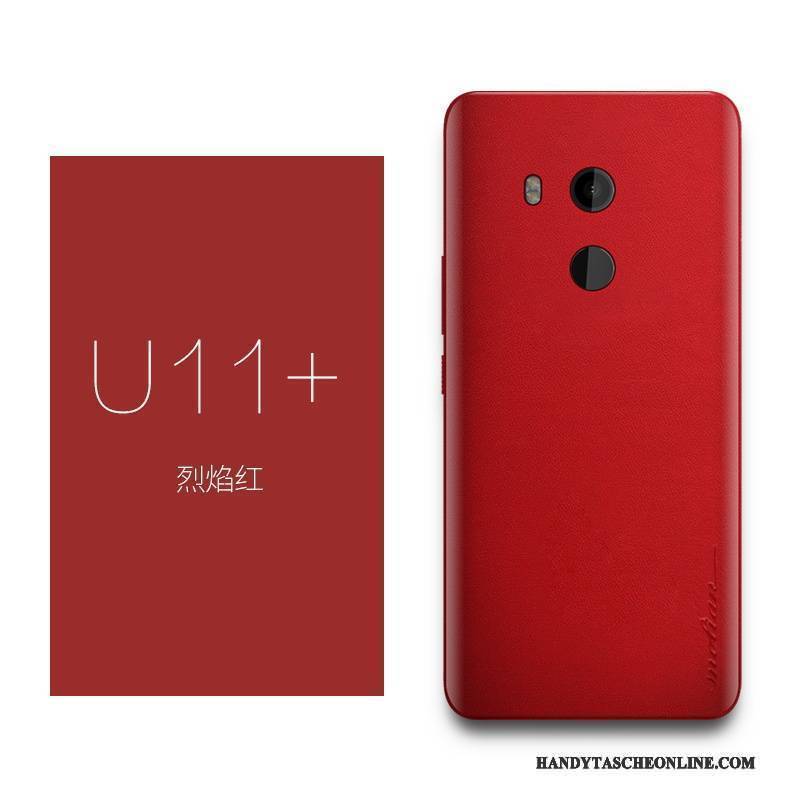 Hülle Htc U11+ Kreativ Handyhüllen Schlank, Case Htc U11+ Leder Rot