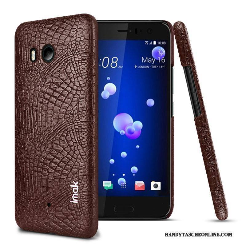 Hülle Htc U11 Leder Grün Anti-sturz, Case Htc U11 Schutz Krokodilmuster