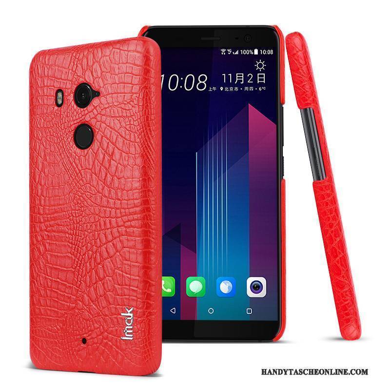 Hülle Htc U11 Leder Grün Anti-sturz, Case Htc U11 Schutz Krokodilmuster