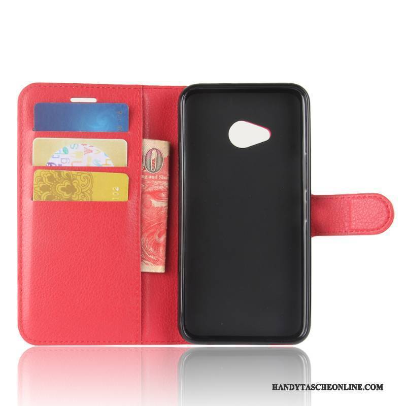 Hülle Htc U11 Life Geldbörse Karte Handyhüllen, Case Htc U11 Life Folio Rot