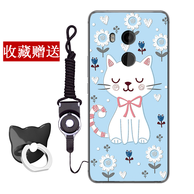 Hülle Htc U11+ Silikon Handyhüllen Grün, Case Htc U11+ Karikatur Persönlichkeit Anti-sturz