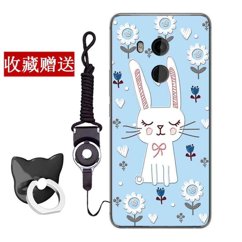 Hülle Htc U11+ Silikon Handyhüllen Grün, Case Htc U11+ Karikatur Persönlichkeit Anti-sturz