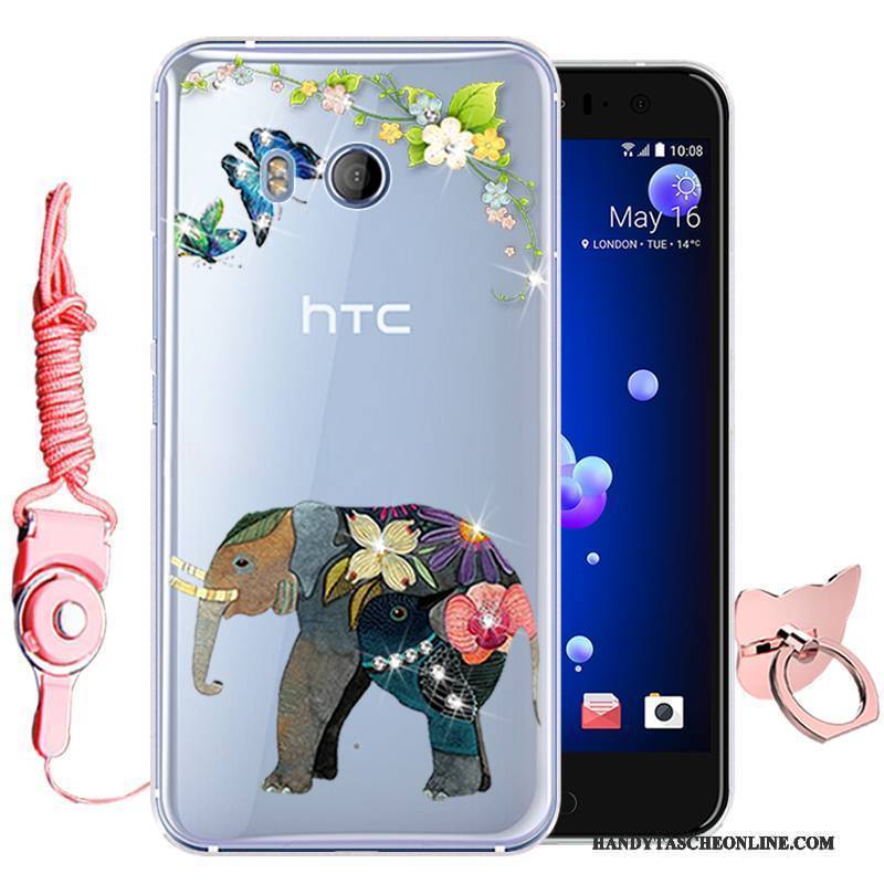 Hülle Htc U11 Silikon Handyhüllen Grün, Case Htc U11 Weiche Anti-sturz