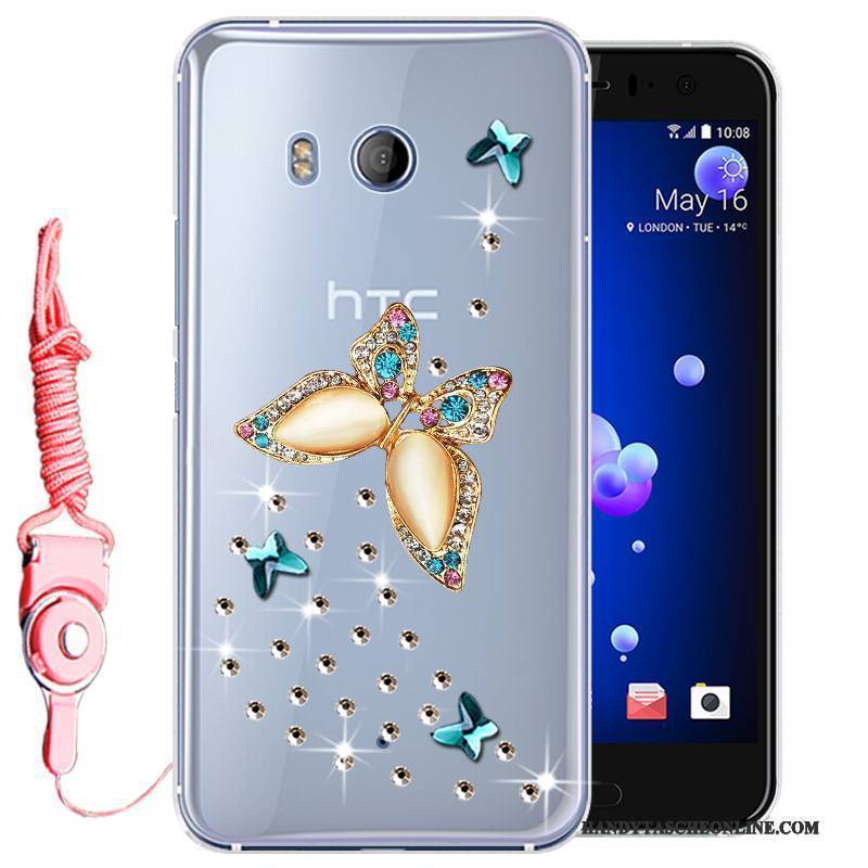 Hülle Htc U11 Weiche Handyhüllen Anti-sturz, Case Htc U11 Taschen Gold