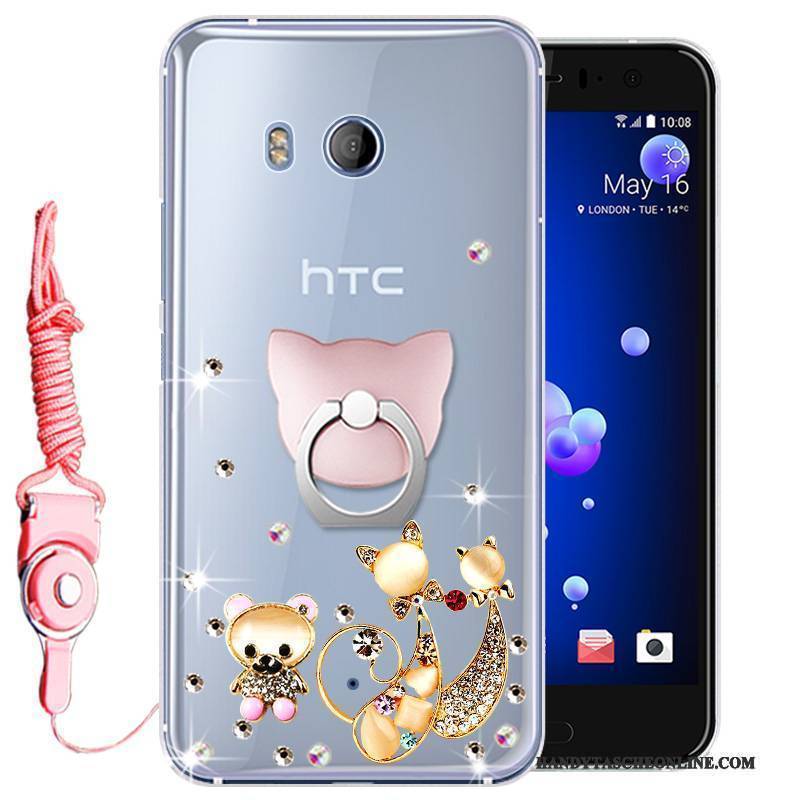 Hülle Htc U11 Weiche Handyhüllen Anti-sturz, Case Htc U11 Taschen Gold