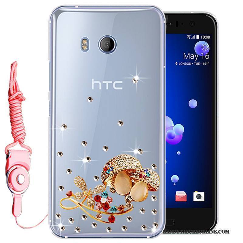 Hülle Htc U11 Weiche Handyhüllen Anti-sturz, Case Htc U11 Taschen Gold