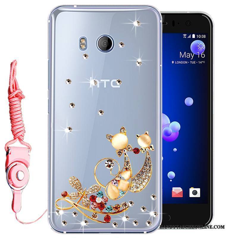 Hülle Htc U11 Weiche Handyhüllen Anti-sturz, Case Htc U11 Taschen Gold