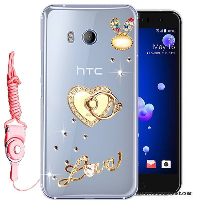 Hülle Htc U11 Weiche Handyhüllen Anti-sturz, Case Htc U11 Taschen Gold