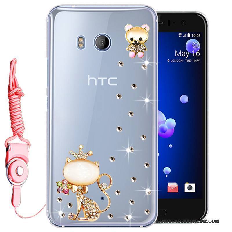 Hülle Htc U11 Weiche Handyhüllen Anti-sturz, Case Htc U11 Taschen Gold