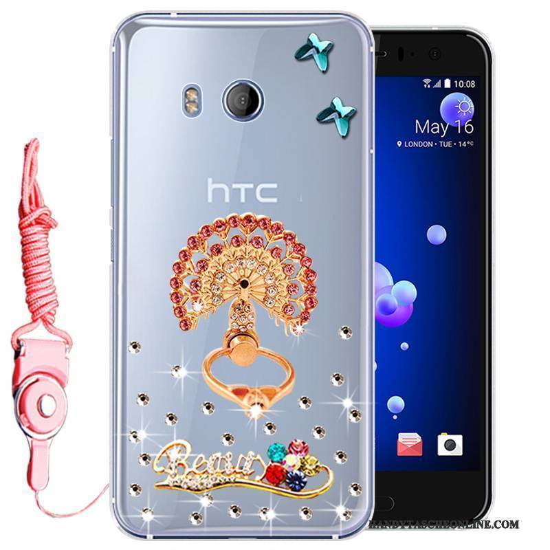 Hülle Htc U11 Weiche Handyhüllen Anti-sturz, Case Htc U11 Taschen Gold