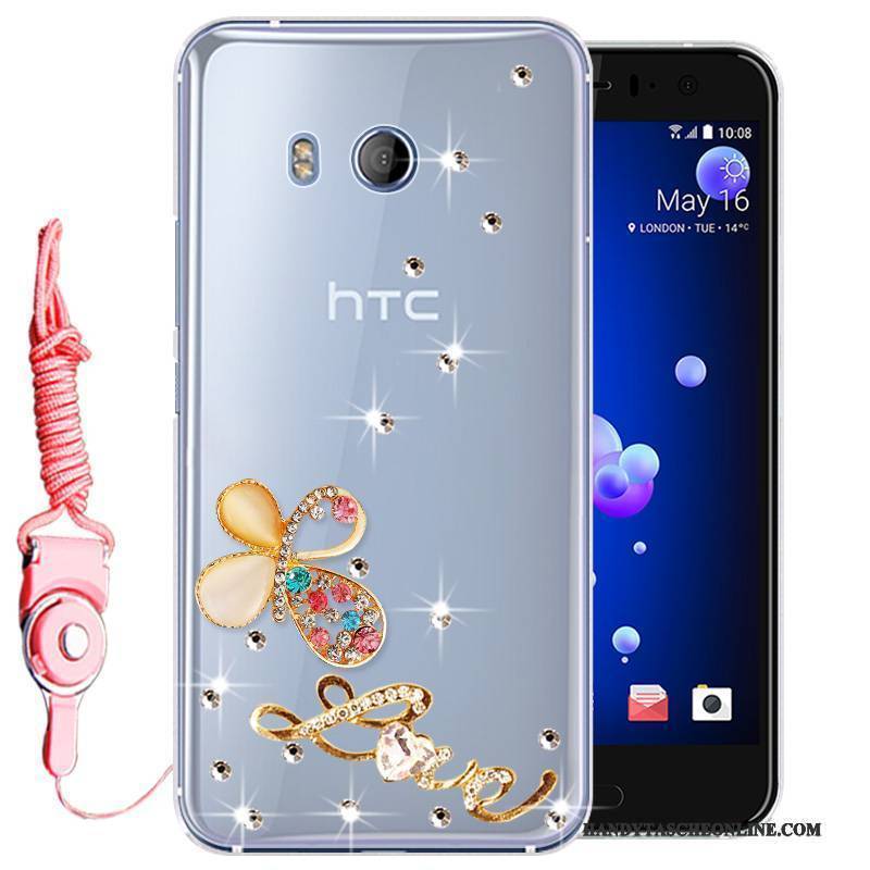 Hülle Htc U11 Weiche Handyhüllen Anti-sturz, Case Htc U11 Taschen Gold