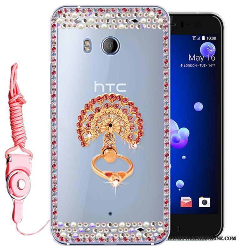 Hülle Htc U11 Weiche Handyhüllen Anti-sturz, Case Htc U11 Taschen Gold