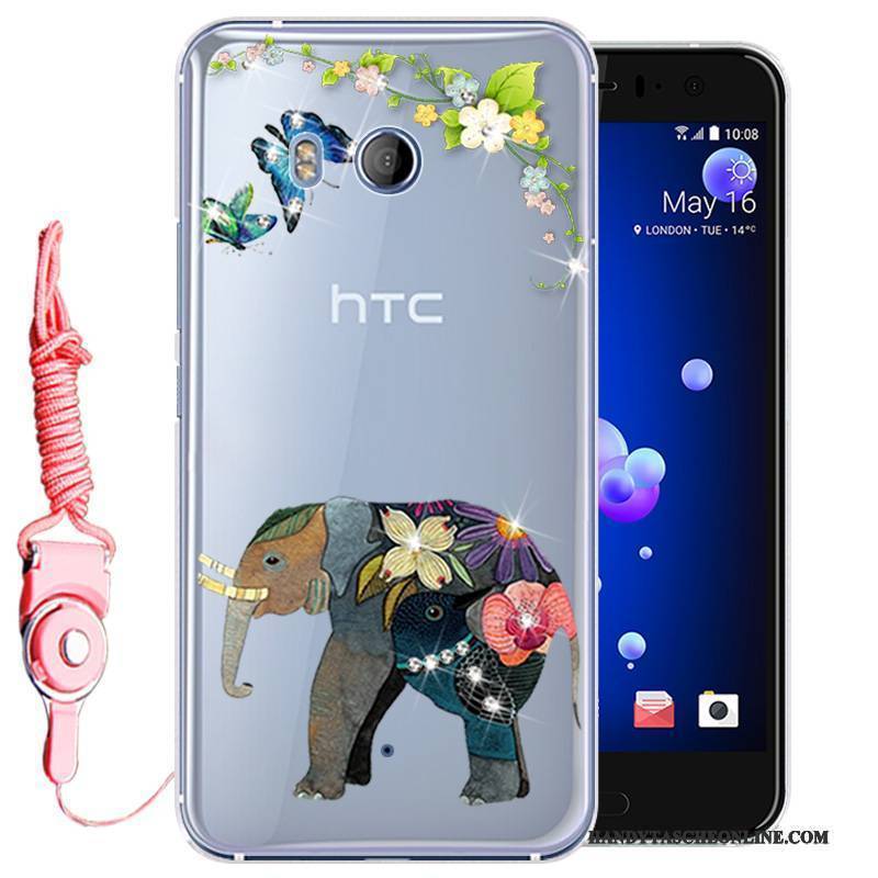 Hülle Htc U11 Weiche Handyhüllen Anti-sturz, Case Htc U11 Taschen Gold