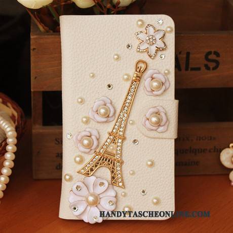 Hülle Huawei Ascend G6 Taschen Gold Handyhüllen, Case Huawei Ascend G6 Lederhülle