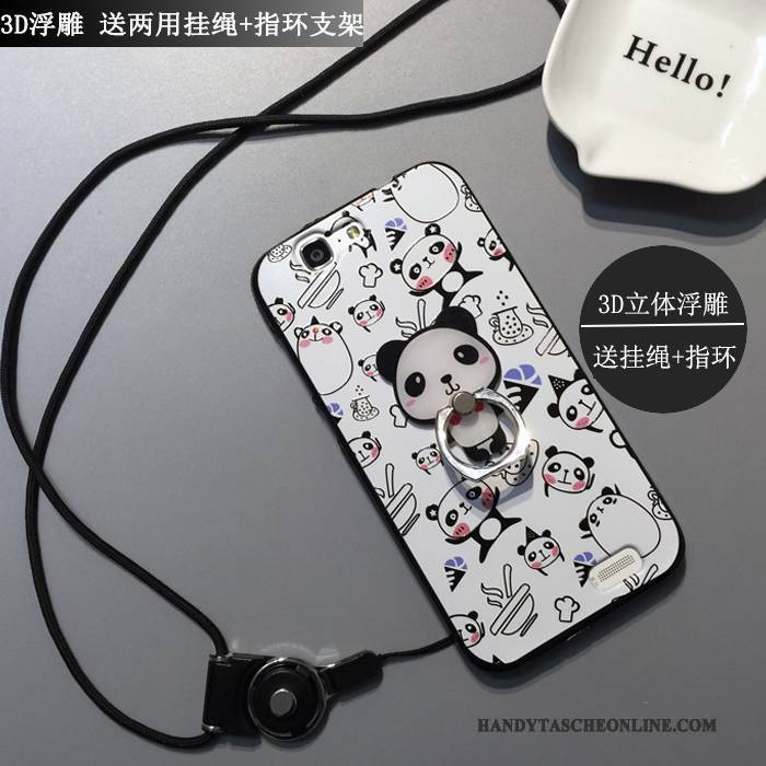 Hülle Huawei Ascend G7 Silikon Nette Trend, Case Huawei Ascend G7 Weiche Handyhüllen Weiß