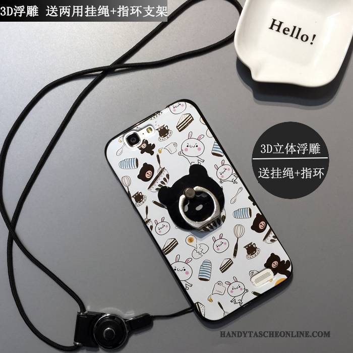 Hülle Huawei Ascend G7 Silikon Nette Trend, Case Huawei Ascend G7 Weiche Handyhüllen Weiß