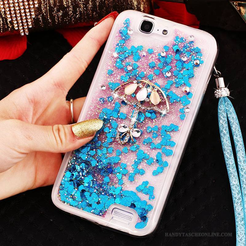 Hülle Huawei Ascend G7 Strass Dünne Lila, Case Huawei Ascend G7 Schutz Handyhüllen Treibsand