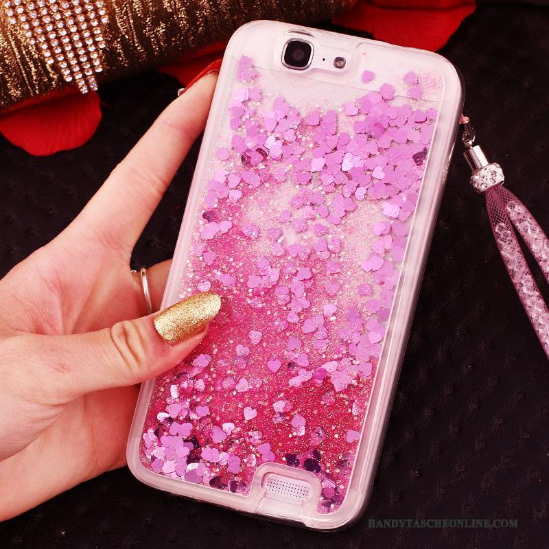 Hülle Huawei Ascend G7 Strass Dünne Lila, Case Huawei Ascend G7 Schutz Handyhüllen Treibsand