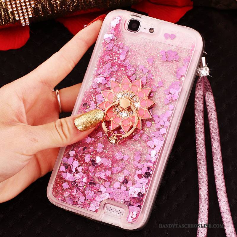 Hülle Huawei Ascend G7 Strass Dünne Lila, Case Huawei Ascend G7 Schutz Handyhüllen Treibsand