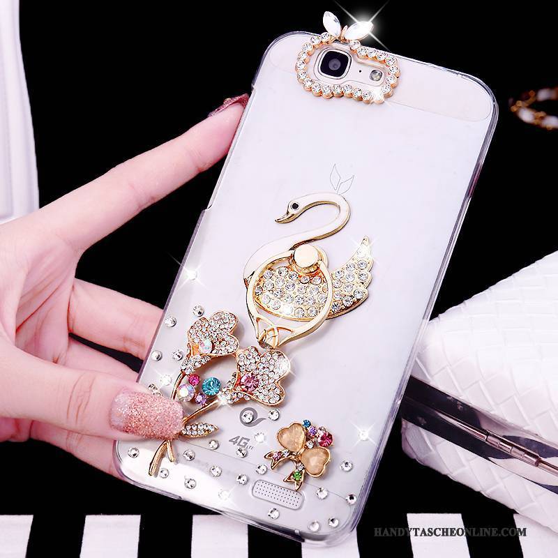 Hülle Huawei Ascend G7 Strass Handyhüllen Weiß, Case Huawei Ascend G7 Ring Trend