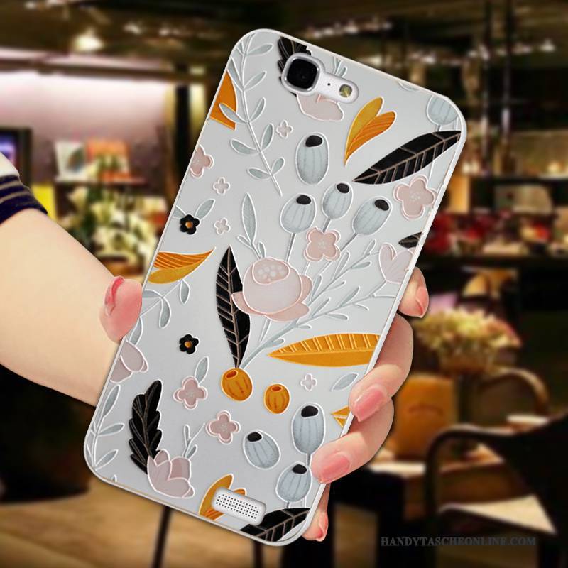 Hülle Huawei Ascend G7 Taschen Blütenblätter Handyhüllen, Case Huawei Ascend G7 Silikon Frisch Anti-sturz