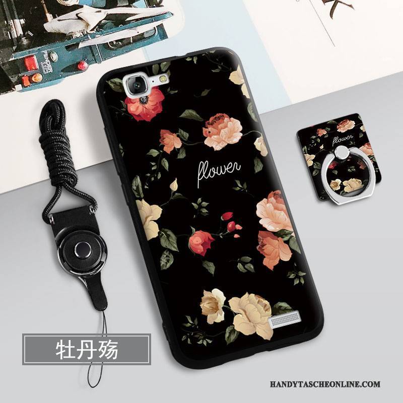 Hülle Huawei Ascend G7 Taschen Nubuck Grün, Case Huawei Ascend G7 Silikon Persönlichkeit Handyhüllen