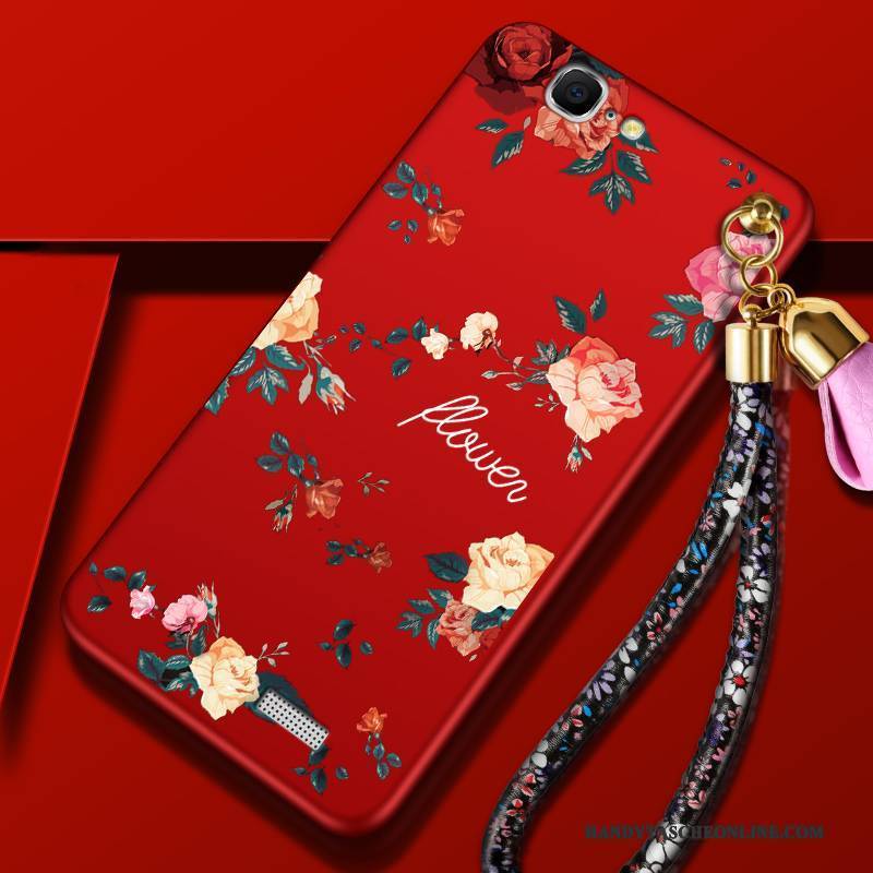 Hülle Huawei Ascend G7 Taschen Schwarz Rot, Case Huawei Ascend G7 Schutz Hängende Verzierungen Handyhüllen