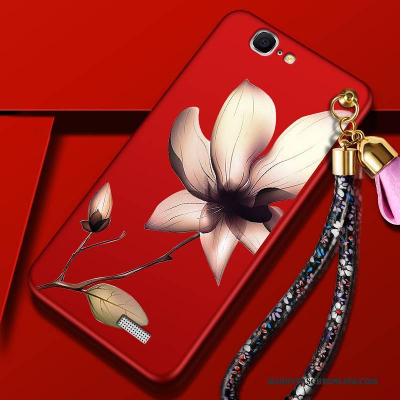 Hülle Huawei Ascend G7 Taschen Schwarz Rot, Case Huawei Ascend G7 Schutz Hängende Verzierungen Handyhüllen