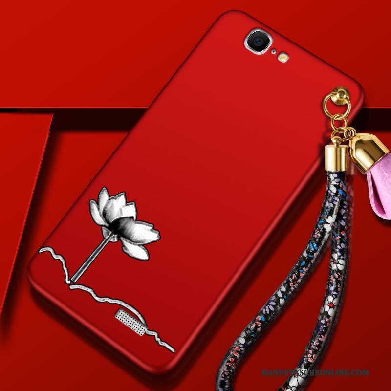 Hülle Huawei Ascend G7 Taschen Schwarz Rot, Case Huawei Ascend G7 Schutz Hängende Verzierungen Handyhüllen