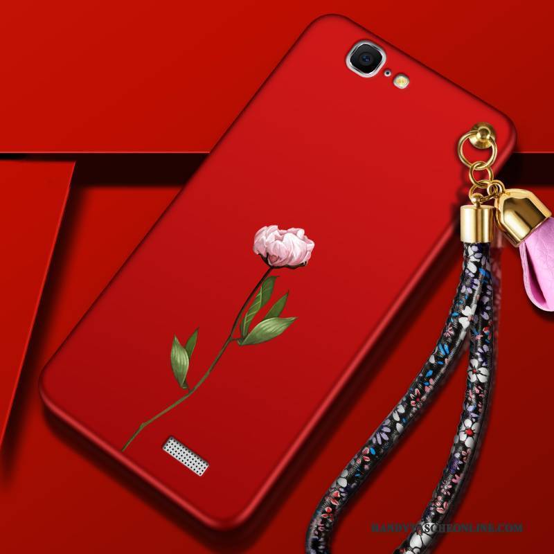 Hülle Huawei Ascend G7 Taschen Schwarz Rot, Case Huawei Ascend G7 Schutz Hängende Verzierungen Handyhüllen