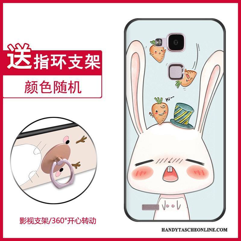 Hülle Huawei Ascend Mate 7 Karikatur Handyhüllen Anti-sturz, Case Huawei Ascend Mate 7 Weiche Hellblau Persönlichkeit