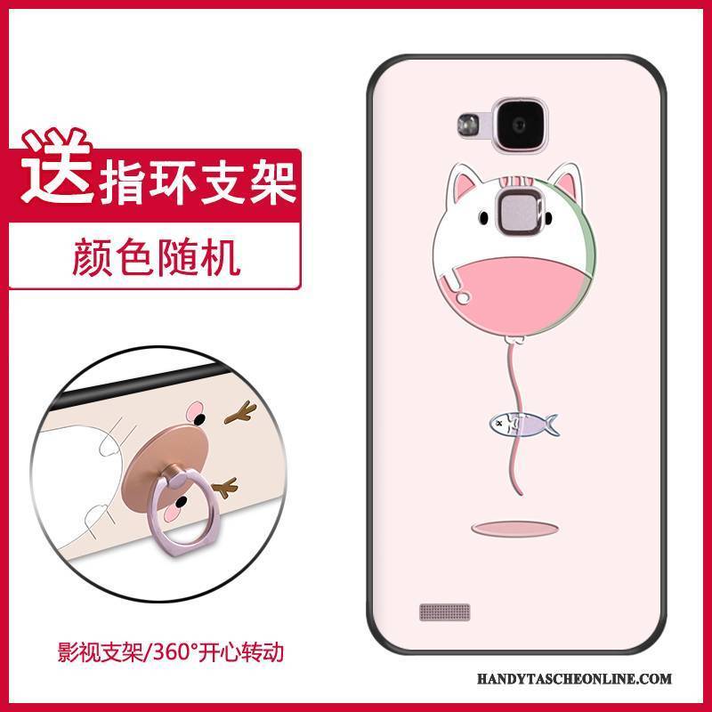 Hülle Huawei Ascend Mate 7 Karikatur Handyhüllen Anti-sturz, Case Huawei Ascend Mate 7 Weiche Hellblau Persönlichkeit