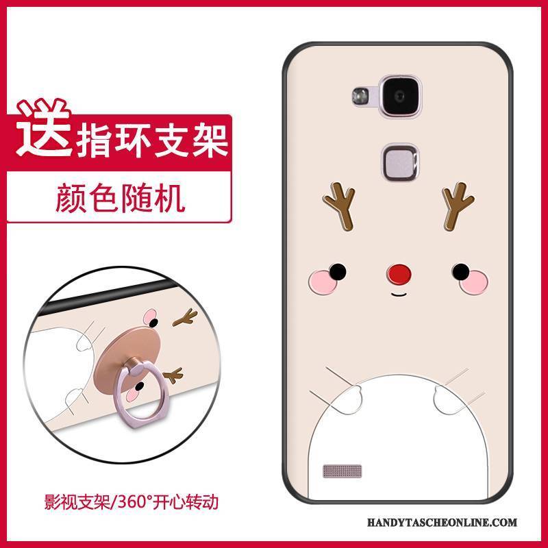 Hülle Huawei Ascend Mate 7 Karikatur Handyhüllen Anti-sturz, Case Huawei Ascend Mate 7 Weiche Hellblau Persönlichkeit