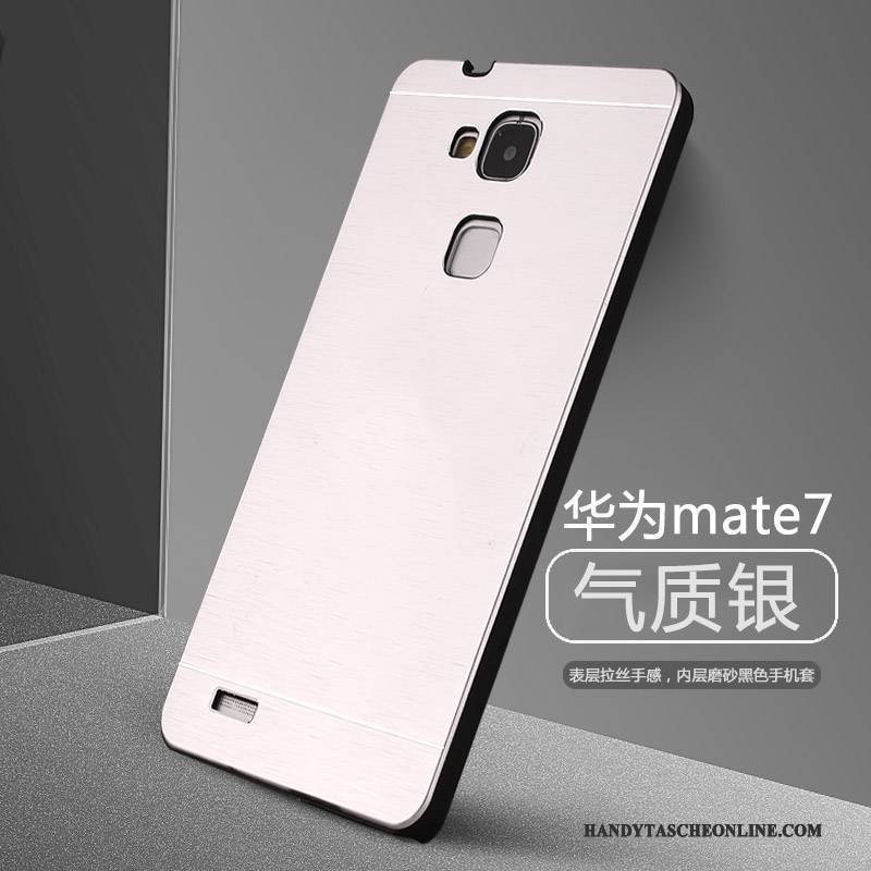 Hülle Huawei Ascend Mate 7 Kreativ Persönlichkeit Trend, Case Huawei Ascend Mate 7 Metall Silber Handyhüllen