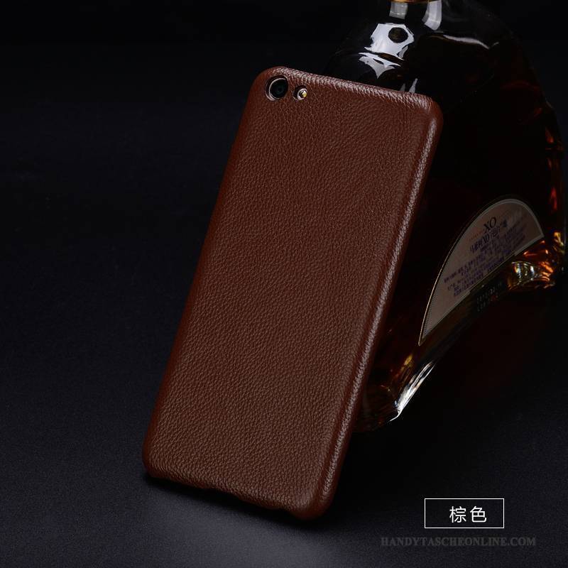 Hülle Huawei Ascend Mate 7 Leder Mini Schlank, Case Huawei Ascend Mate 7 Lederhülle Gold Handyhüllen