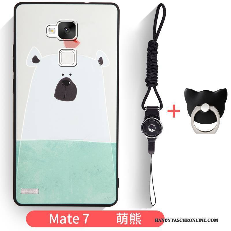 Hülle Huawei Ascend Mate 7 Schutz Hängende Verzierungen Nette, Case Huawei Ascend Mate 7 Farbe Anti-sturz Trend