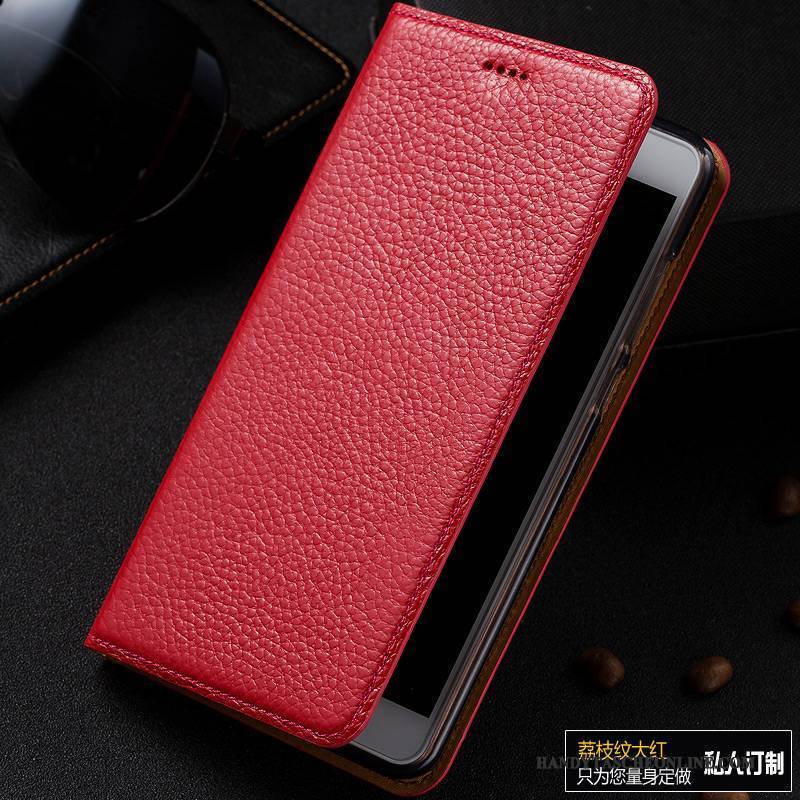 Hülle Huawei Ascend Mate 7 Schutz Schwarz Handyhüllen, Case Huawei Ascend Mate 7 Leder Litchi