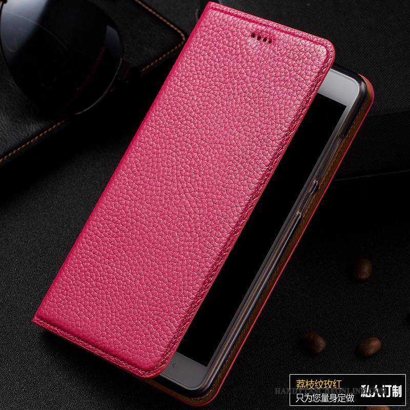 Hülle Huawei Ascend Mate 7 Schutz Schwarz Handyhüllen, Case Huawei Ascend Mate 7 Leder Litchi