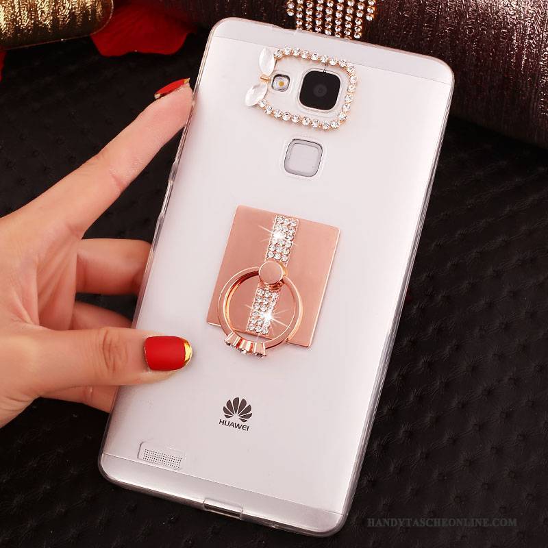 Hülle Huawei Ascend Mate 7 Schutz Transparent Rosa, Case Huawei Ascend Mate 7 Weiche