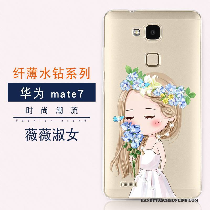 Hülle Huawei Ascend Mate 7 Weiche Neu Trend, Case Huawei Ascend Mate 7 Luxus Anti-sturz Handyhüllen