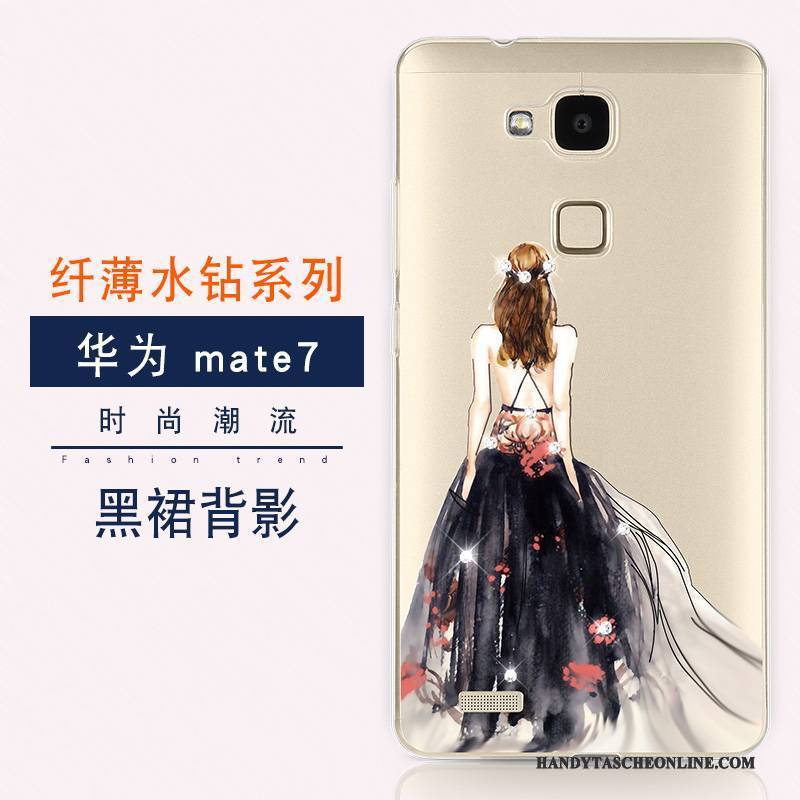 Hülle Huawei Ascend Mate 7 Weiche Neu Trend, Case Huawei Ascend Mate 7 Luxus Anti-sturz Handyhüllen