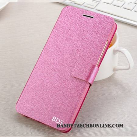 Hülle Huawei G7 Plus Folio Handyhüllen Anti-sturz, Case Huawei G7 Plus Lederhülle Rosa