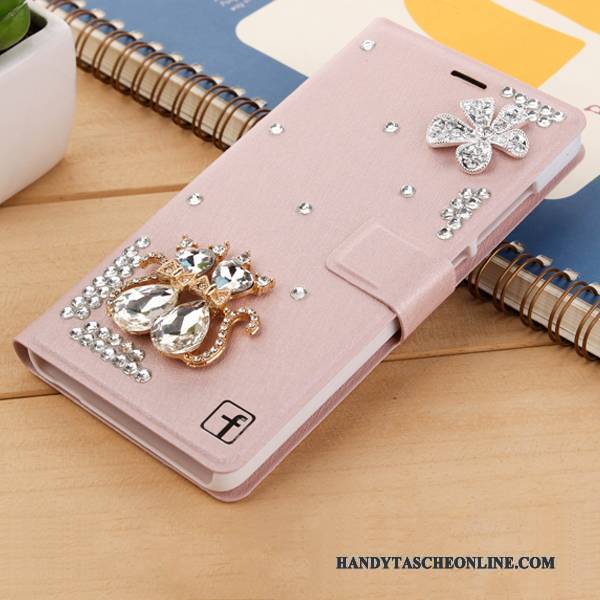 Hülle Huawei G7 Plus Folio Weiß Handyhüllen, Case Huawei G7 Plus Strass