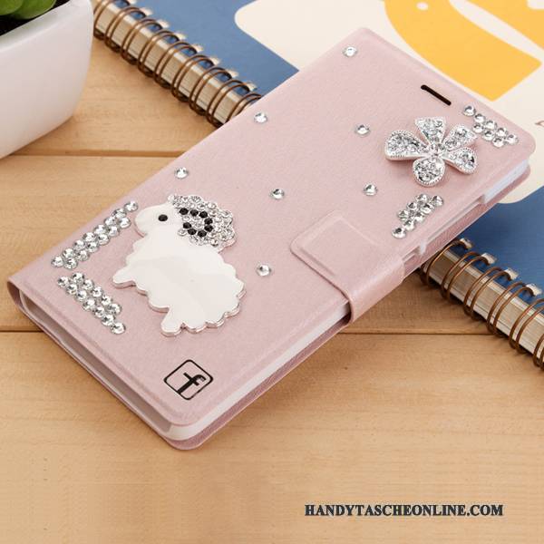 Hülle Huawei G7 Plus Folio Weiß Handyhüllen, Case Huawei G7 Plus Strass