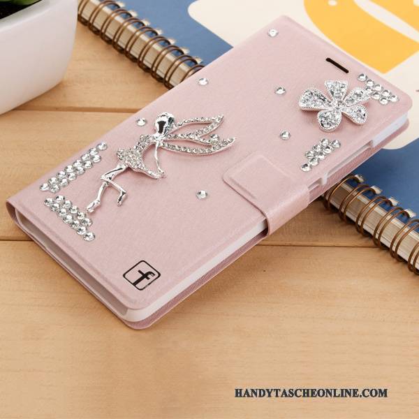 Hülle Huawei G7 Plus Folio Weiß Handyhüllen, Case Huawei G7 Plus Strass