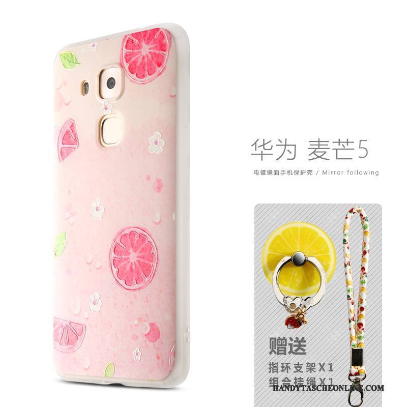 Hülle Huawei G7 Plus Kreativ Handyhüllen Rosa, Case Huawei G7 Plus Silikon Nette Dünne