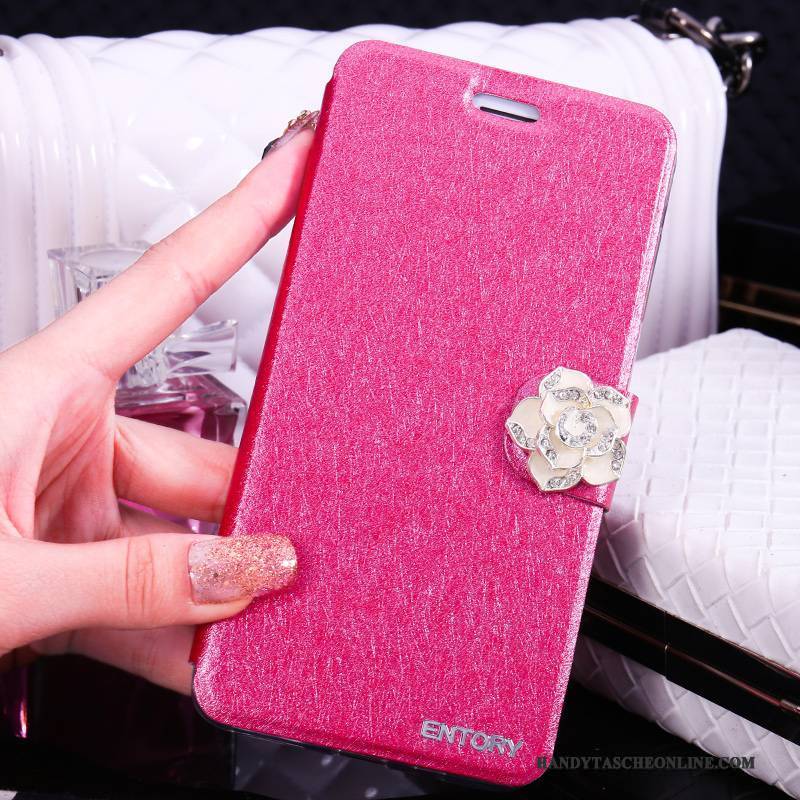 Hülle Huawei G7 Plus Lederhülle Handyhüllen Rosa, Case Huawei G7 Plus Neu