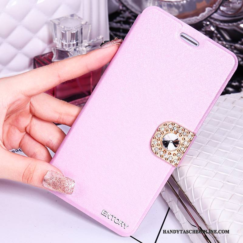 Hülle Huawei G7 Plus Lederhülle Handyhüllen Rosa, Case Huawei G7 Plus Neu